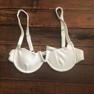 White balconette bra bikini top